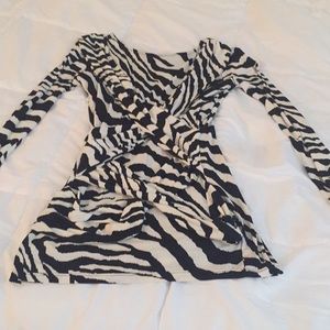 Off white and black super mini dress